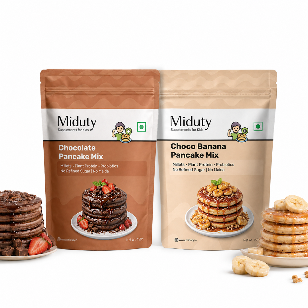 Miduty Kids Pancake Bundle: Chocolate & Choco Banana Pancake Pack of 2 (1 Each)