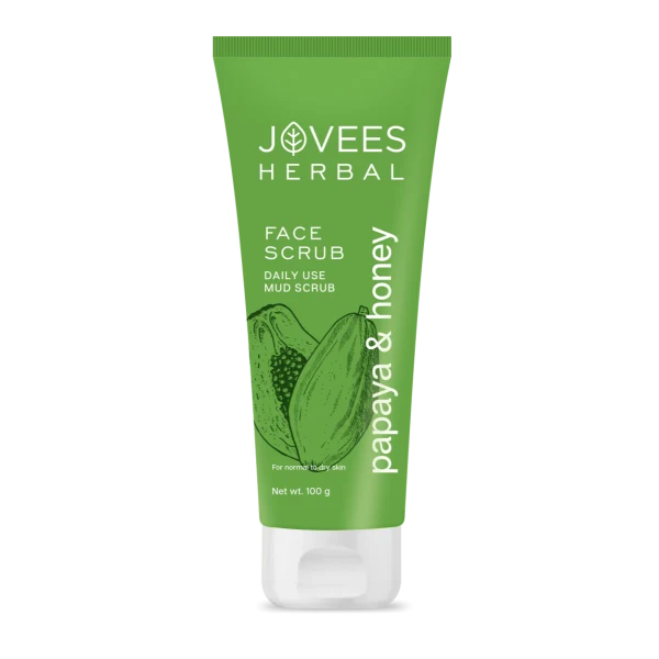 JOVEES HERBAL Jovees Papaya & Honey Face Scrub| With Honey & Neem|Normal to Dry Skin 100g