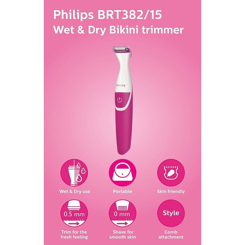 Philips - BikiniGenie Bikini Trimmer (BRT383/15) - BEAUTY BRATS
