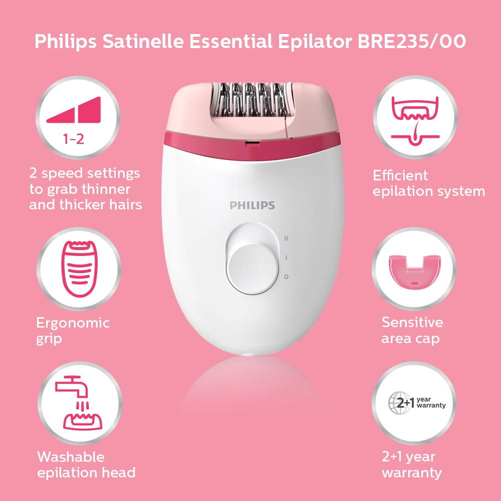 Philips - BRE235/00 Corded Compact Epilator - BEAUTY BRATS