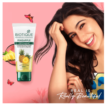 Biotique - Pineapple Oil Control Foaming Face Wash (150ml)