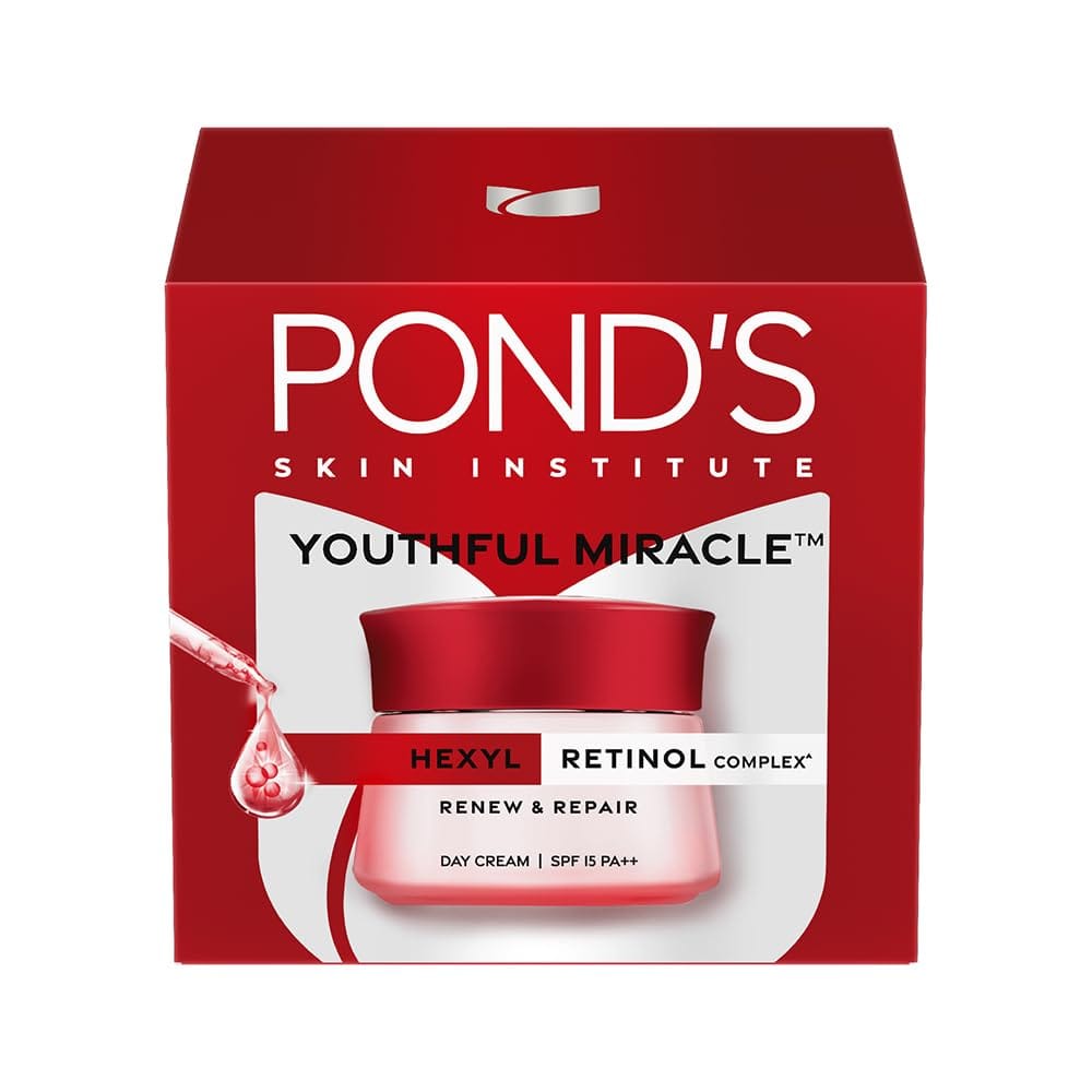 Pond's - Youthful Miracle Hexyl Retinol Complex Renew & Repair Day Cream Spf 15 PA++ (50g) - BEAUTY BRATS