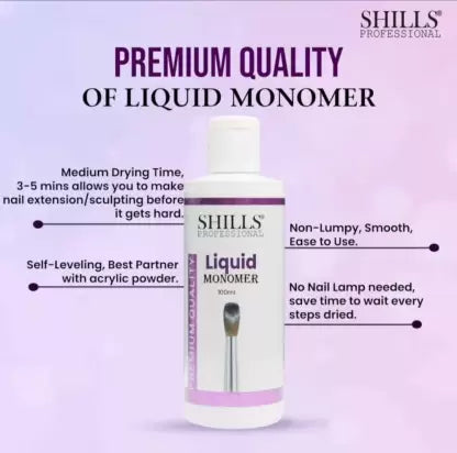 Shills Professional Premium Quality Liquid Monomer 100 ml (Purple)