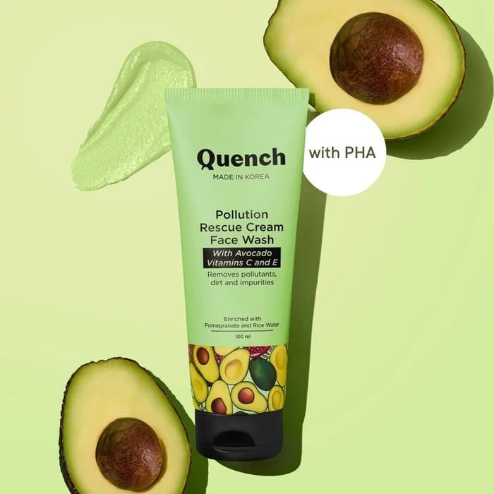 Quench - Pollution Rescue Cream Face Wash With Avocado Vitamins C And E (100ML)