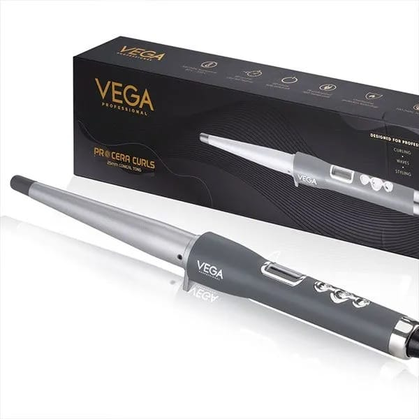 Vega Professional – Pro Cera Curls 25mm Conical Tong (VPMCT - 08)