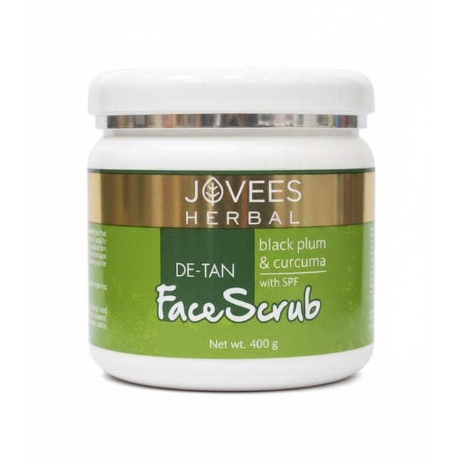 Jovees Herbal - De Tan Face Scrub Black Plum & Curcuma With SPF (400g)