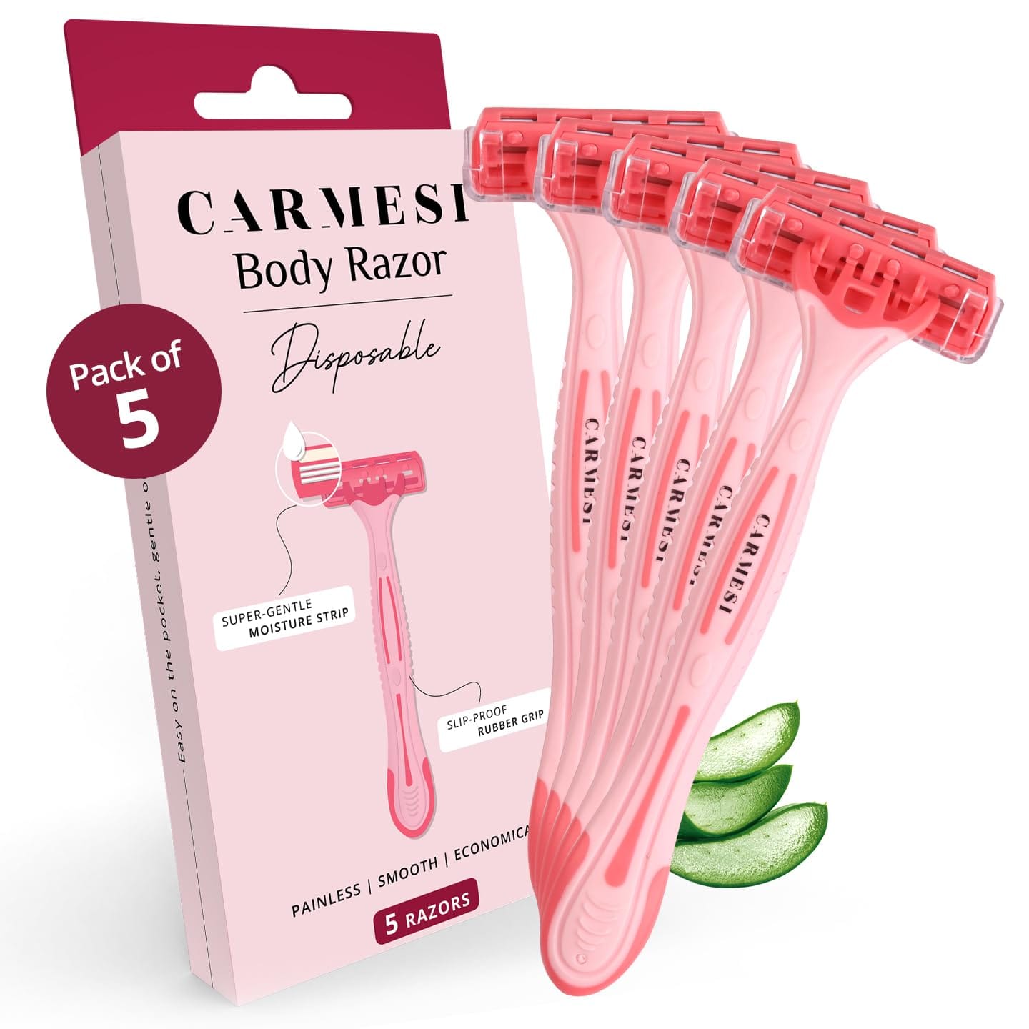 Carmesi -  Body Razor Disposable (5 Razors)