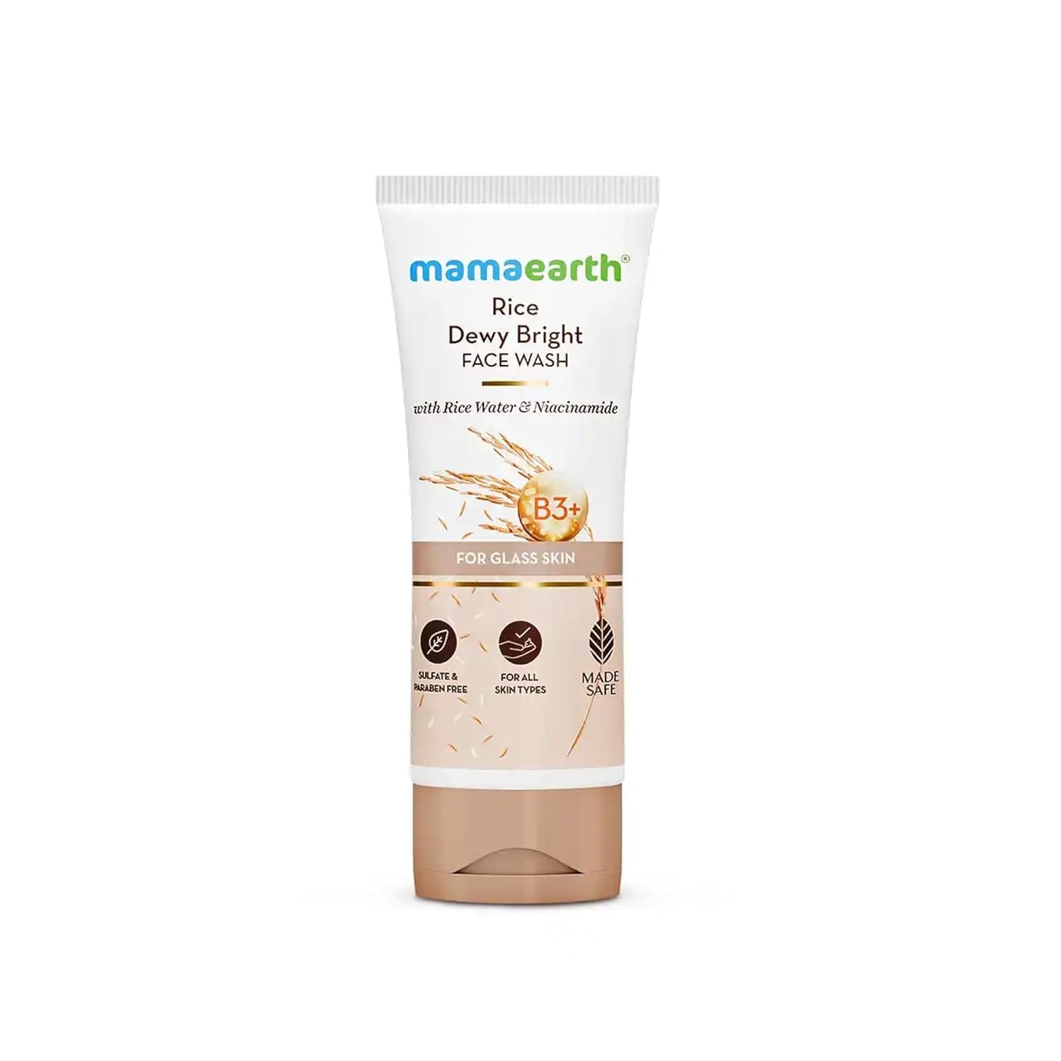 Mamaearth - Rice Dewy Bright Facewash With Rice Water & Niacinamide For Glass Skin (150ML)