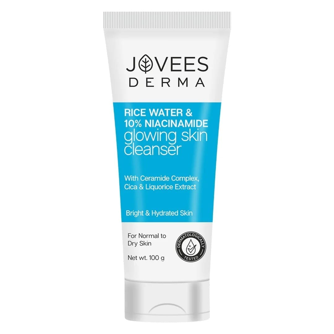 Jovees - Derma Rice Water & 10% Niacinamide Glowing Skin Cleanser (100g)
