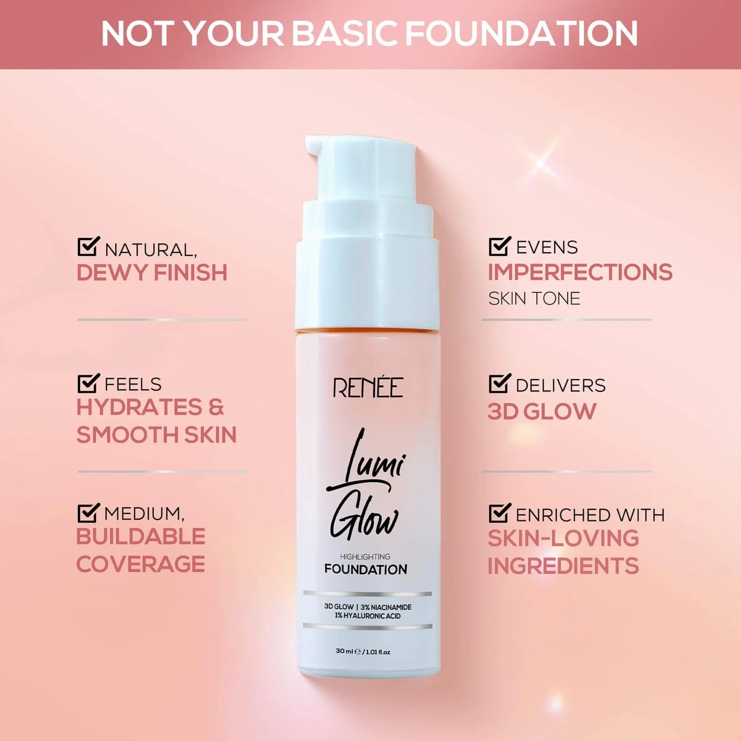 Renee - Lumi Glow Highlighting Foundation (30ML)