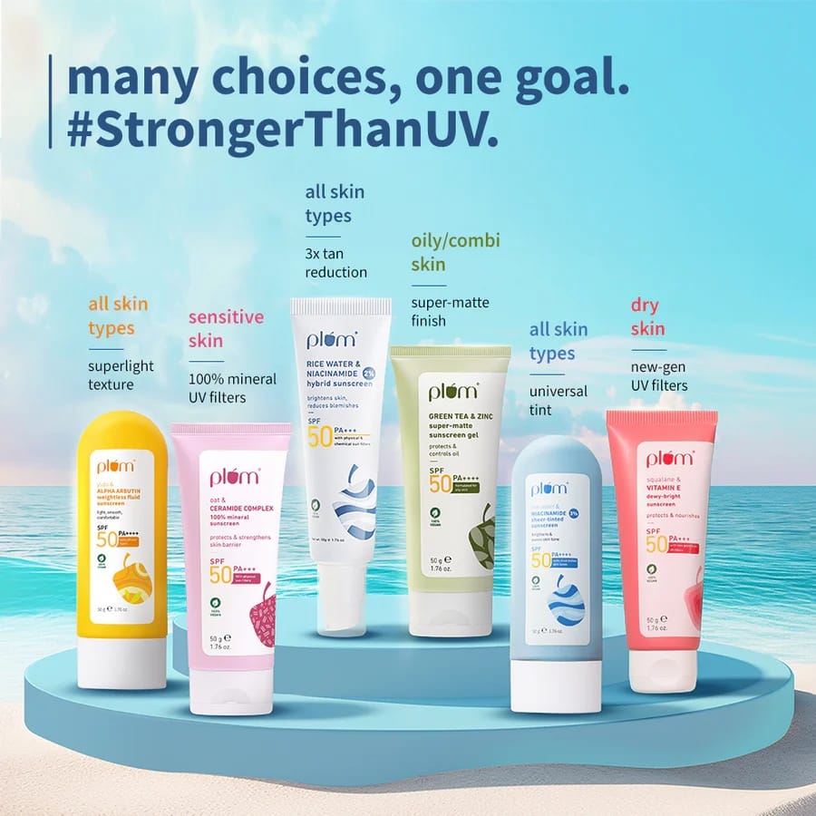 Plum - Rice Water & Niacinamide Sheer - Tinted Sunscreen Spf 50 PA++++ (50g)