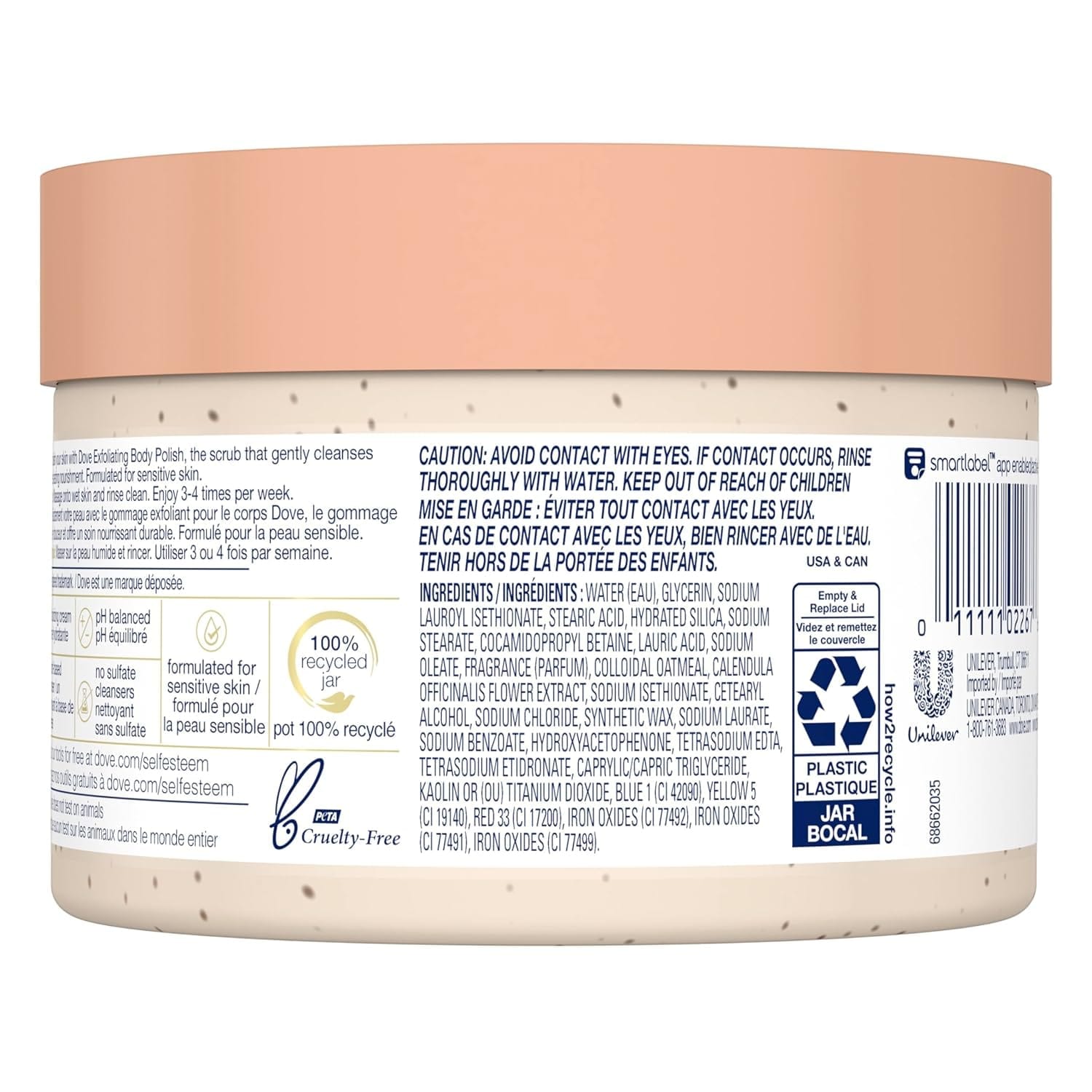 Dove - Exfoliating Body Polish Colloidal Oatmeal & Calendula Oil (298g)