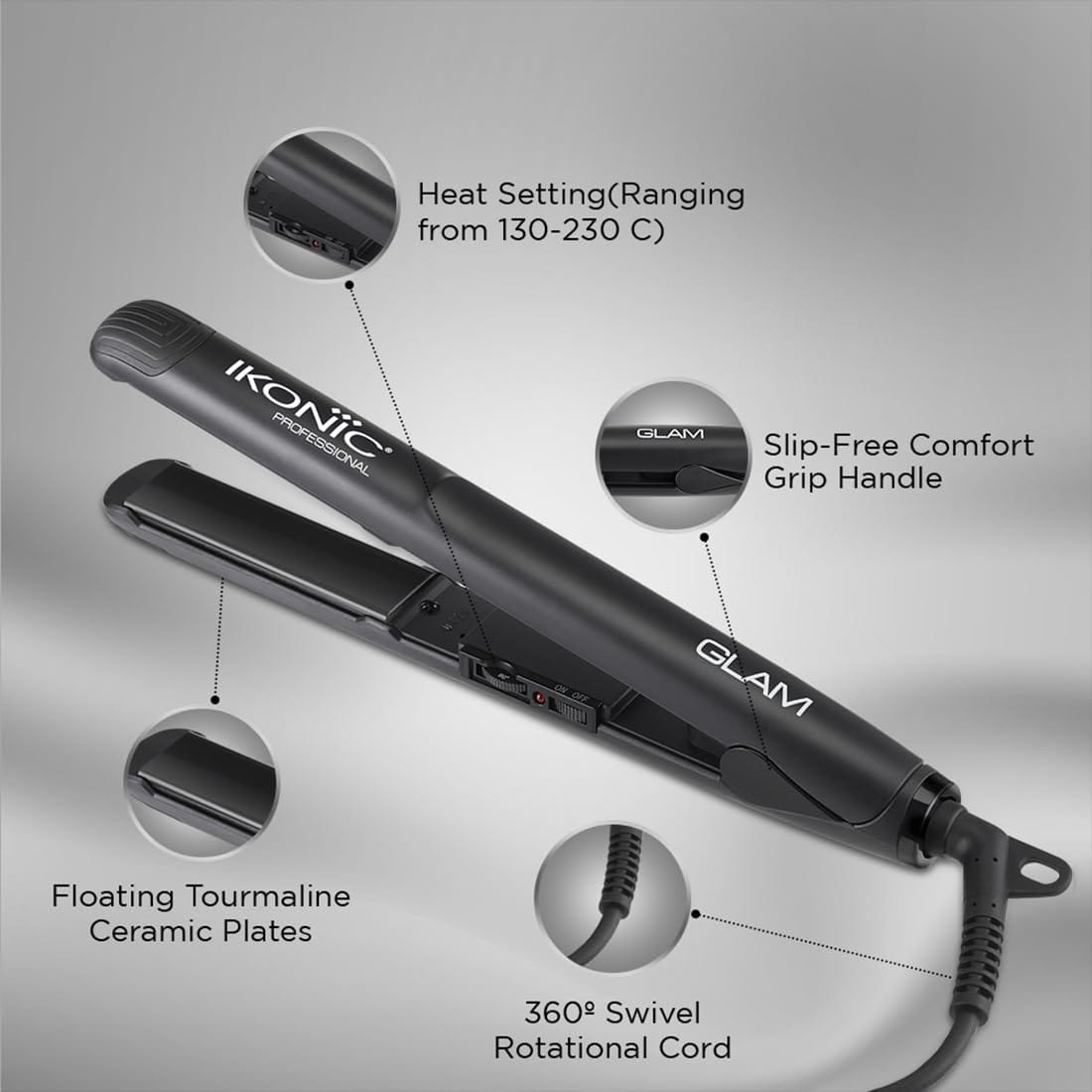 Ikonic Professional - Glam Straightener (Black)