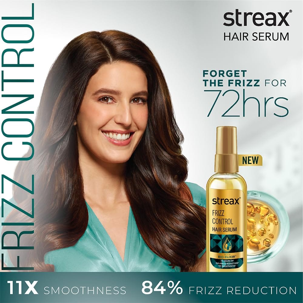 Streax - Frizz Control Hair Serum With Bio - Elixir (100ML)