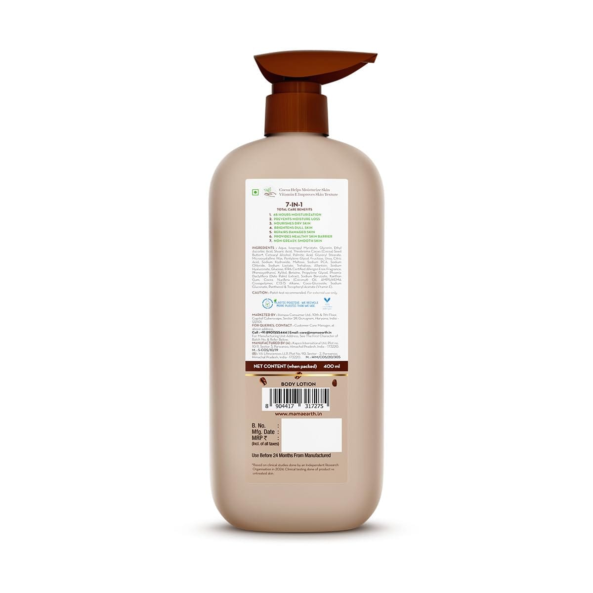 Mamaearth - Cocoa Rich Moisturizing Body Lotion (400ML)