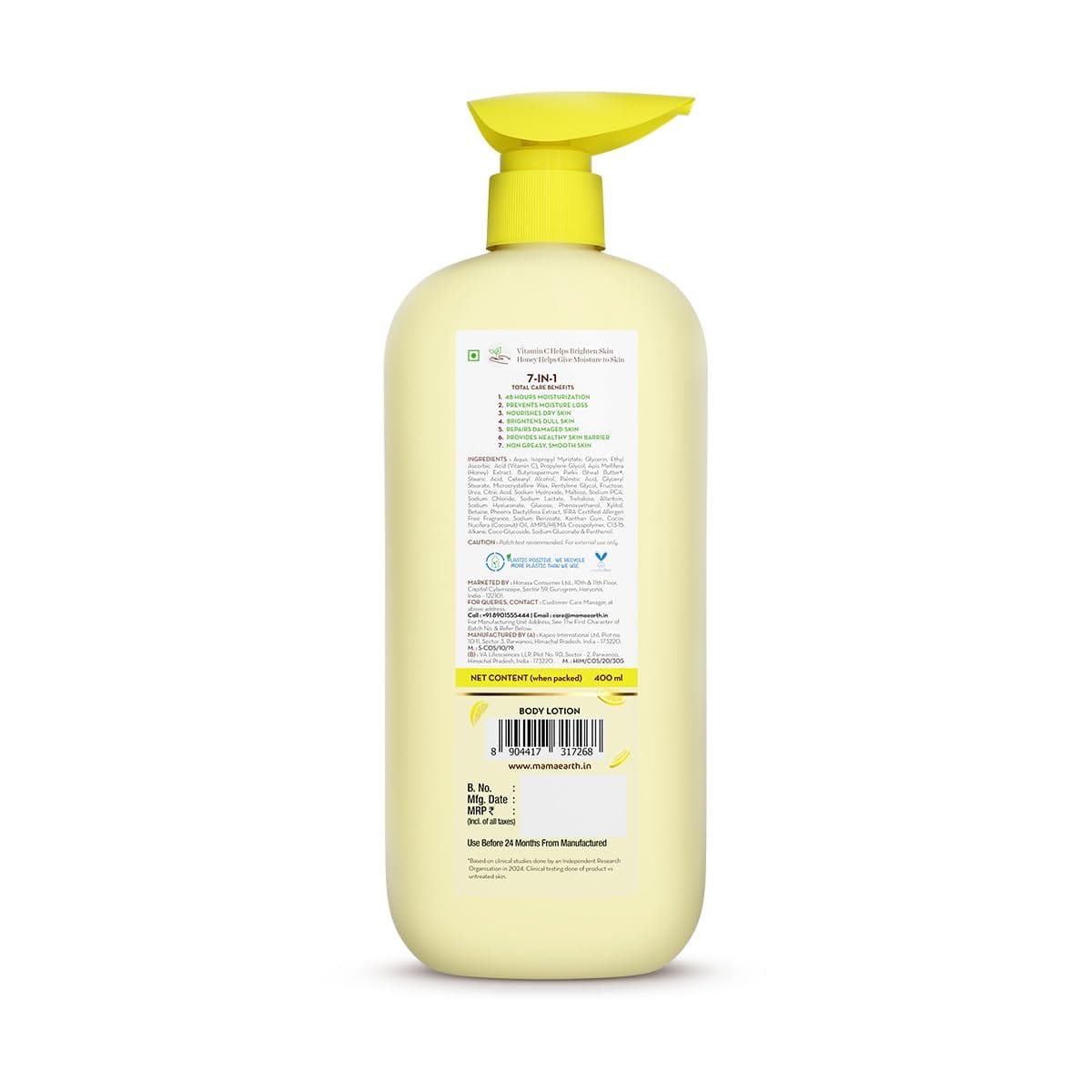 Mamaearth - Vitamin C Daily Glow Body Lotion (400ML)