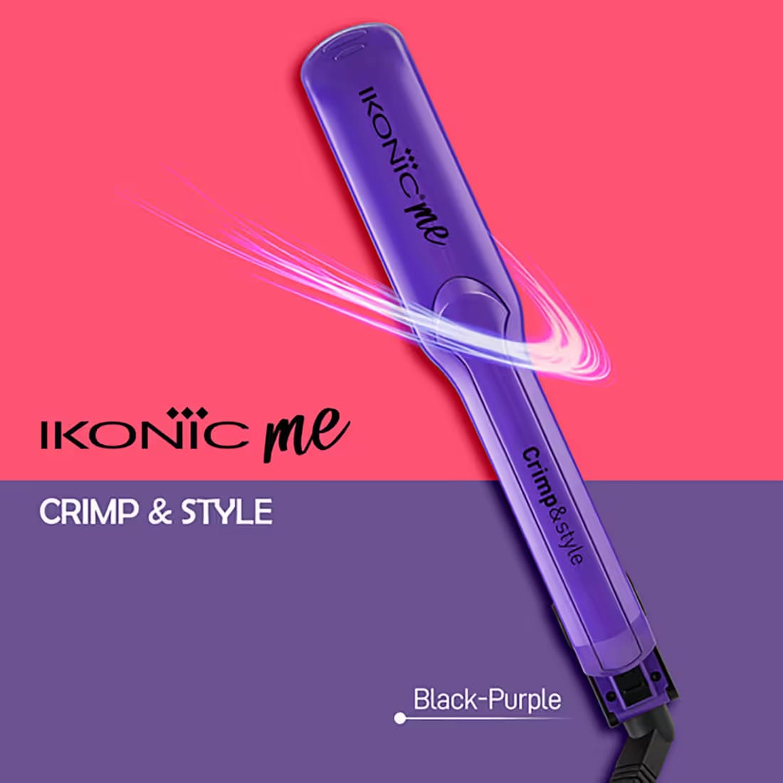 Ikonic Professional - Hair Crimper Crimp & Style 1.5 Inch Wide Texture Plates