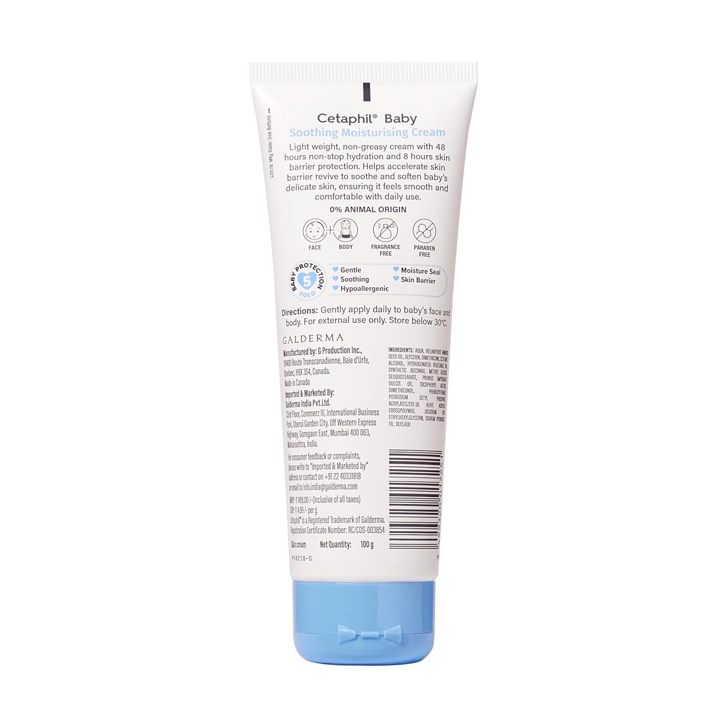 Cetaphil - Baby Soothing Moisturising Cream (100g)