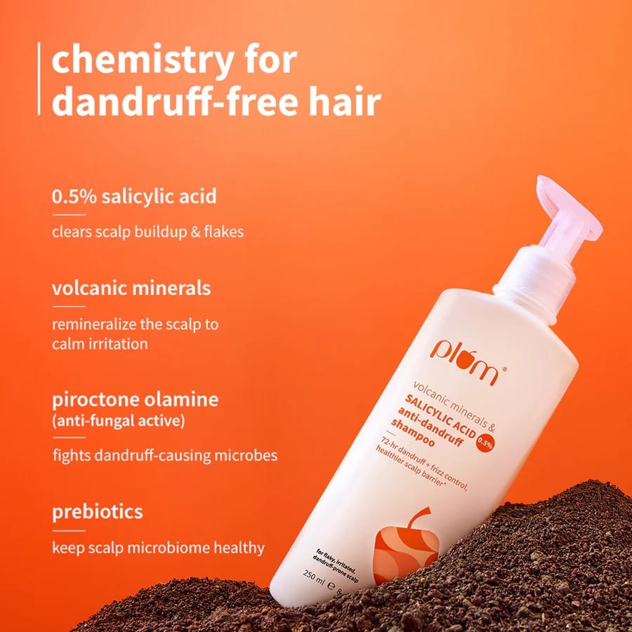 Plum - Volcanic Minerals & Salicylic Acid 0.5% Anti - Dandruff Shampoo (250ML)
