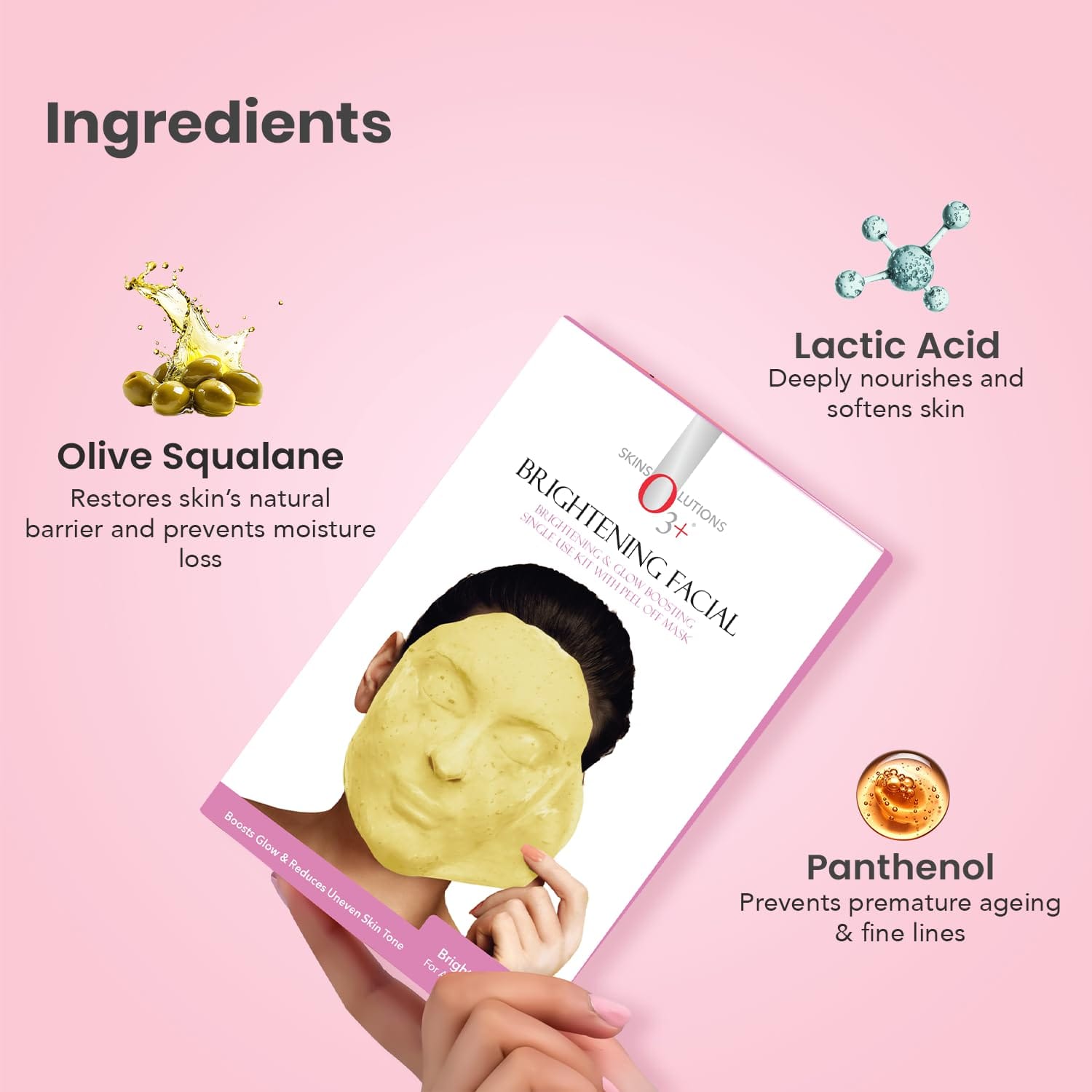 O3+ - Brightening Facial Brightening & Glow Boosting Single Use Kit With Peel Off Mask