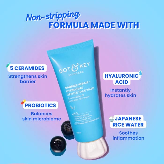 Dot & Key - Barrier Repair+ Hydrating Gentle Face Wash ph5.5 (175ML)