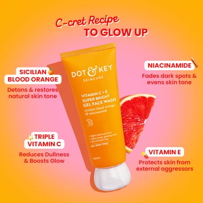 Dot & Key - Vitamin C+ E Super Bright Gel Face Wash (175ML)
