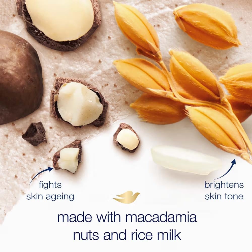 Dove - Exfoliating Body Polish Crushed Macadamia & Rice Milk (298g)