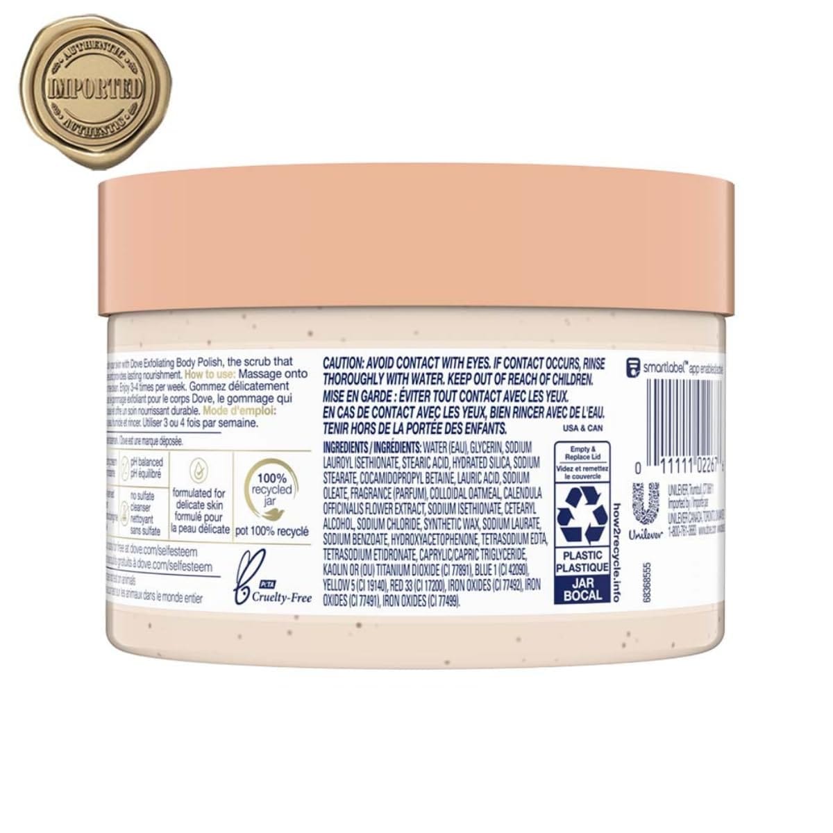Dove - Exfoliating Body Polish Colloidal Oatmeal & Calendula Oil (298g)