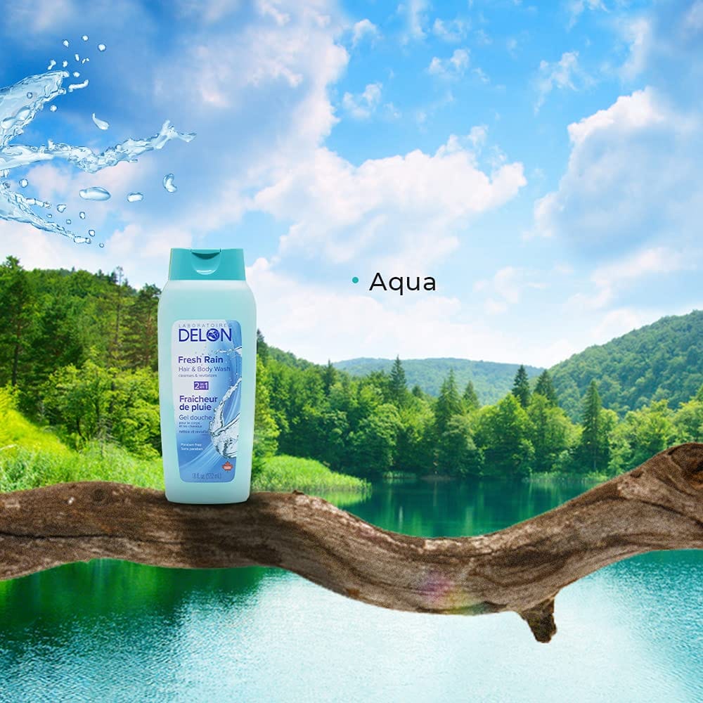 Delon - Fresh Rain Hair & Body Wash (532ML) [Buy 1 Get 1 Free]