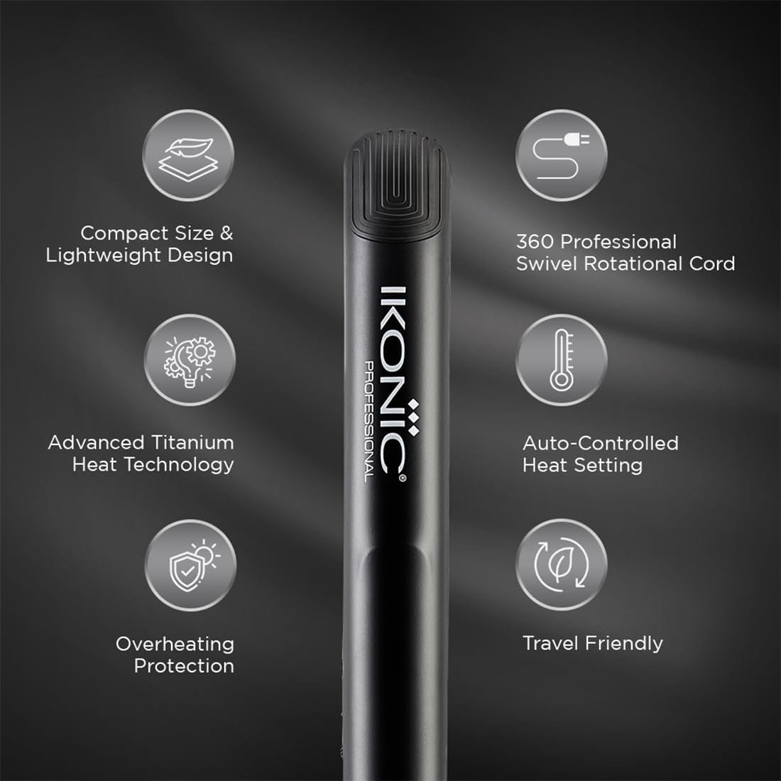 Ikonic Professional - Glam Straightener (Black)