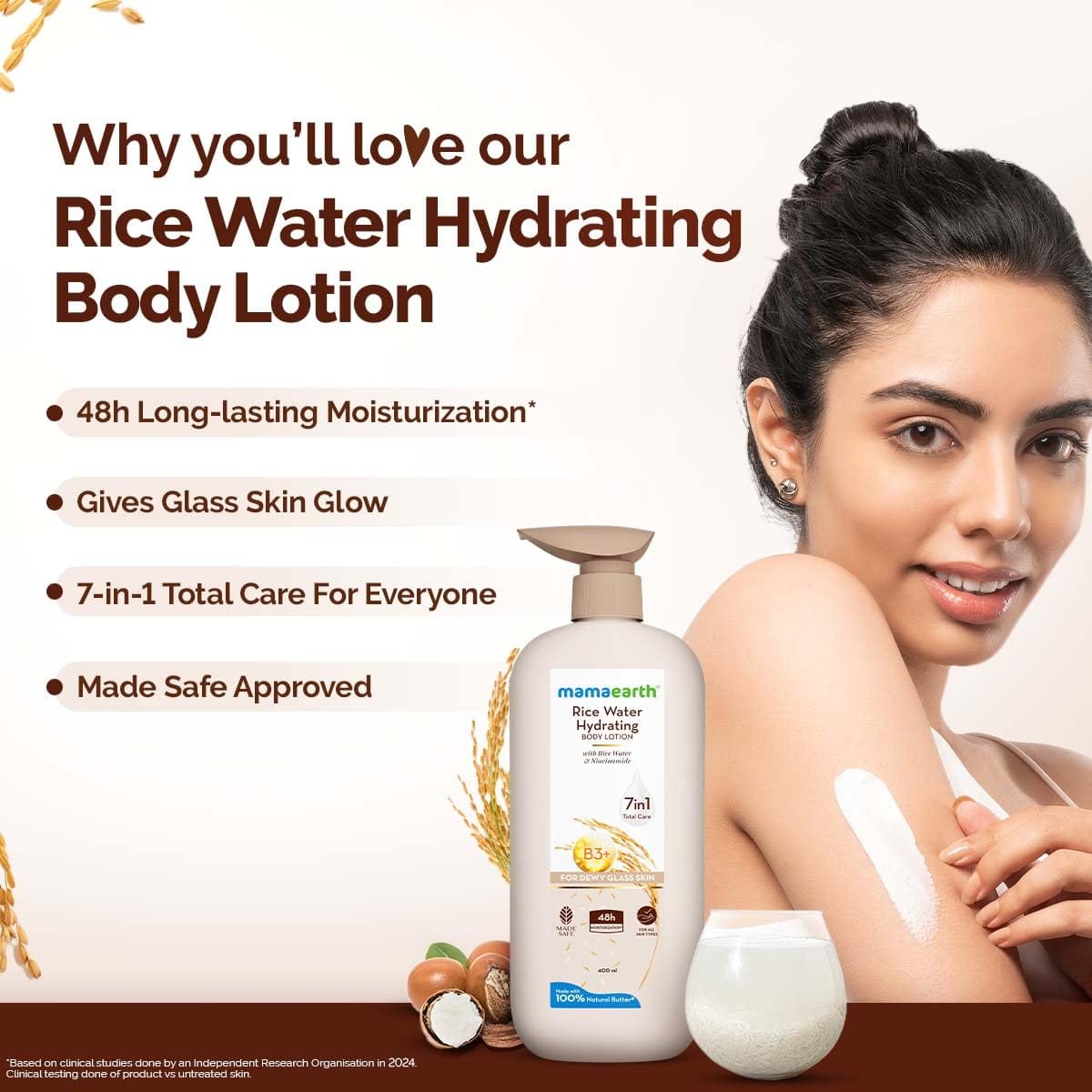 Mamaearth - Rice Water Hydrating Body Lotion (400ML)