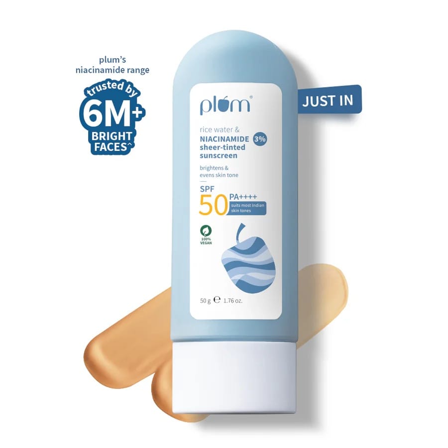 Plum - Rice Water & Niacinamide Sheer - Tinted Sunscreen Spf 50 PA++++ (50g)