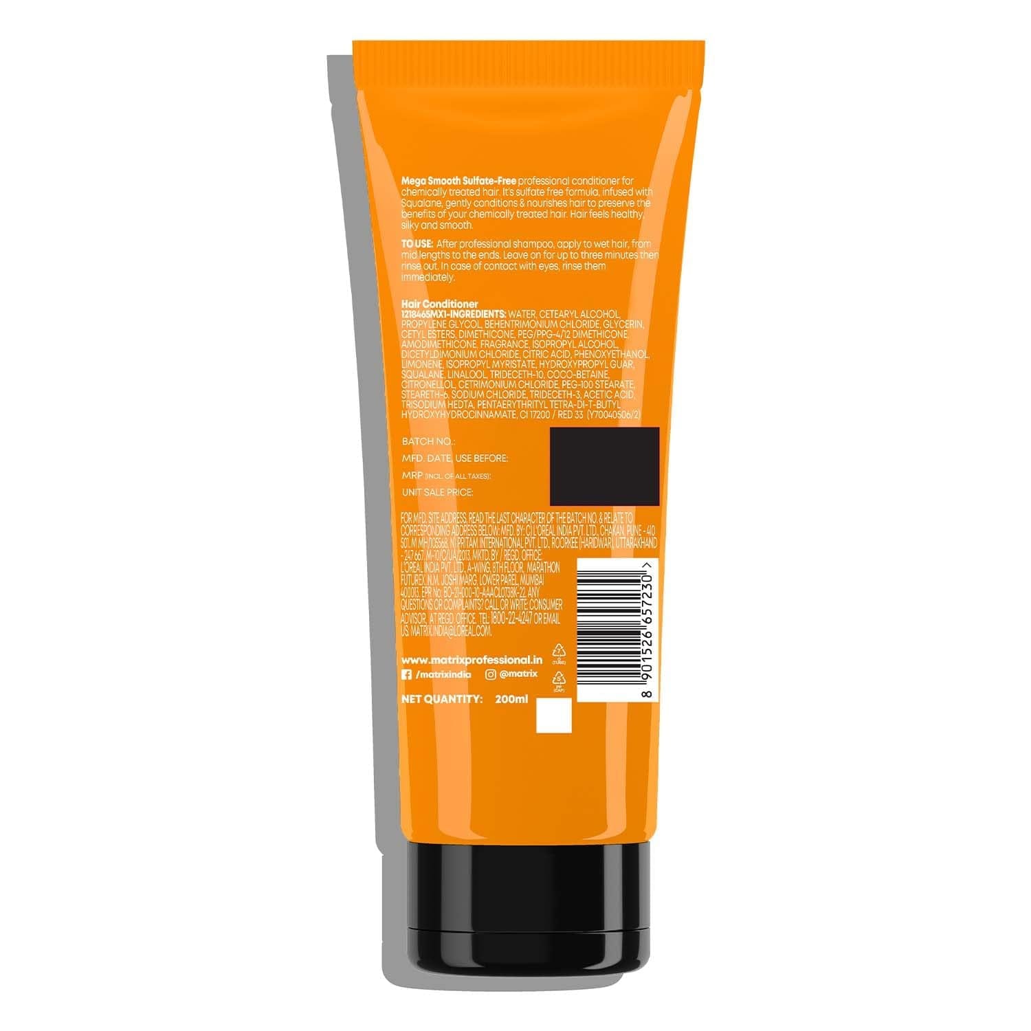 Matrix - Mega Smooth Sulfate - Free Professional Conditioner (Squalane)