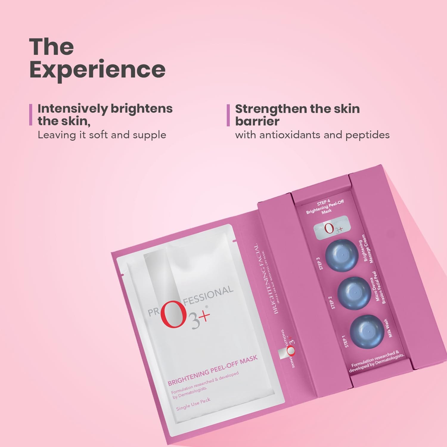 O3+ - Brightening Facial Brightening & Glow Boosting Single Use Kit With Peel Off Mask