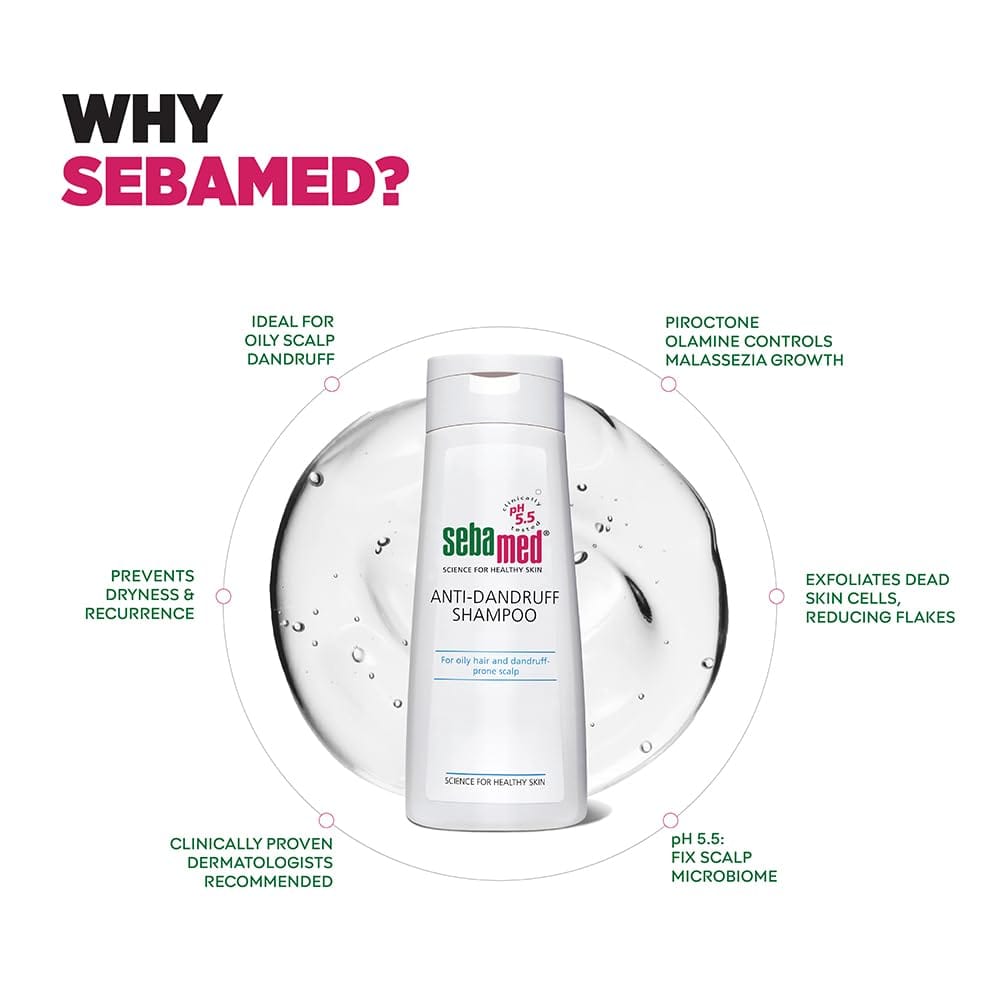 Sebamed - Anti - Dandruff Shampoo For Oily Hair And Dandruff Prone Scalp (200ML)