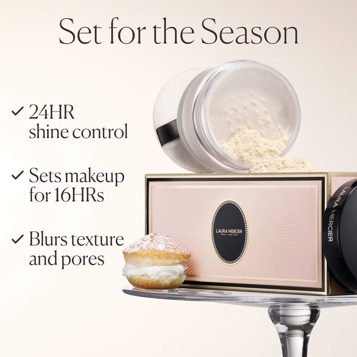 Laura Mercier - Indulgent Icons Translucent Loose Setting Powder & Puff (29g) (Translucent)