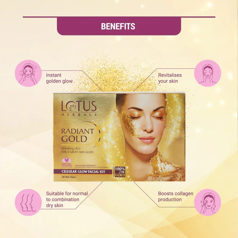 Lotus Herbals - Radiant Gold Cellular Glow Facial Kit