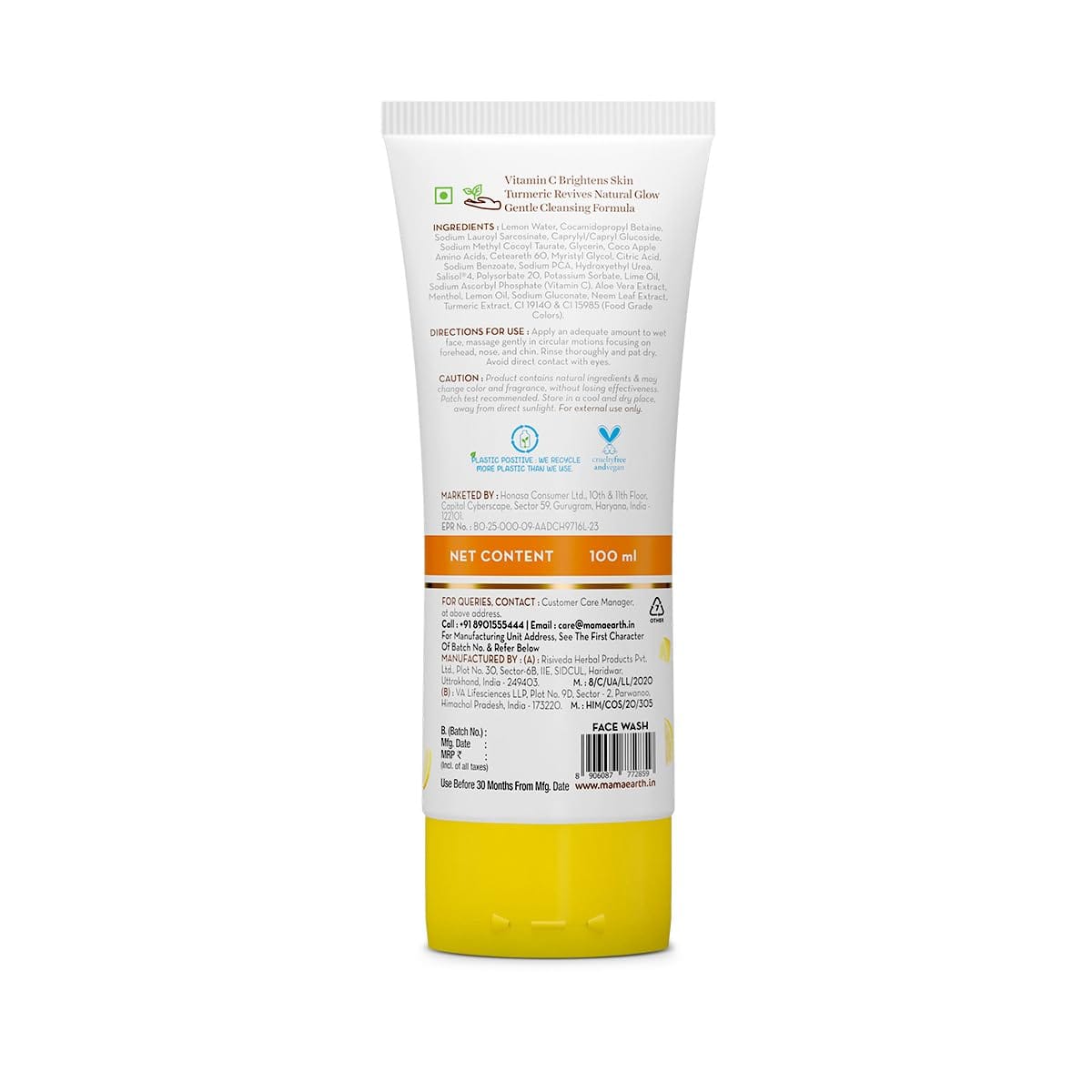 Mamaearth - Vitamin C Daily Glow Facewash With Vitamin C & Turmeric (150ML) [Buy 1 Get 1 Free]