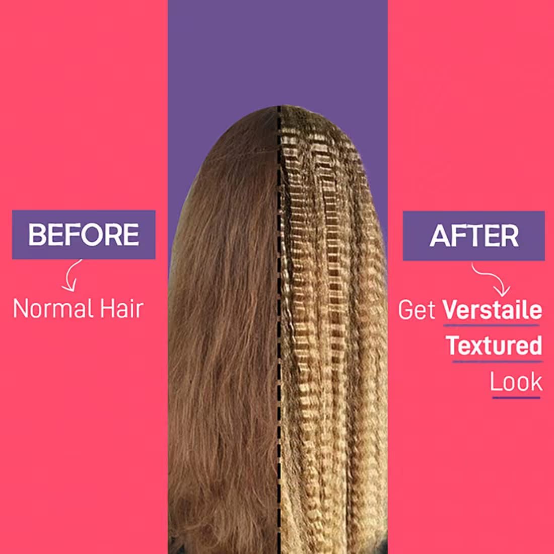 Ikonic Professional - Hair Crimper Crimp & Style 1.5 Inch Wide Texture Plates