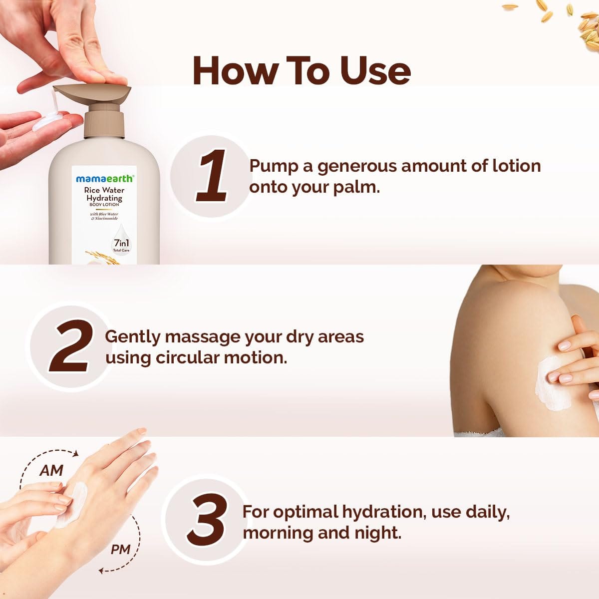 Mamaearth - Rice Water Hydrating Body Lotion (400ML)