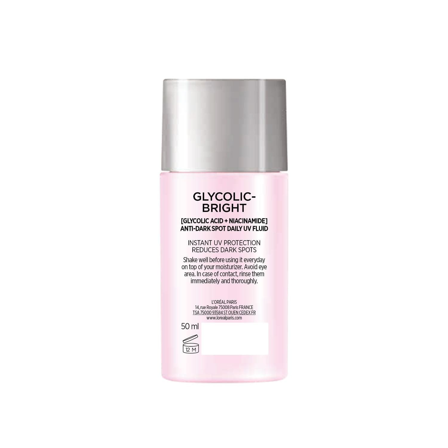 Loreal Paris - Glycolic Bright Anti Dark Spot Daily UV Fluid Spf 50+ (50ML)