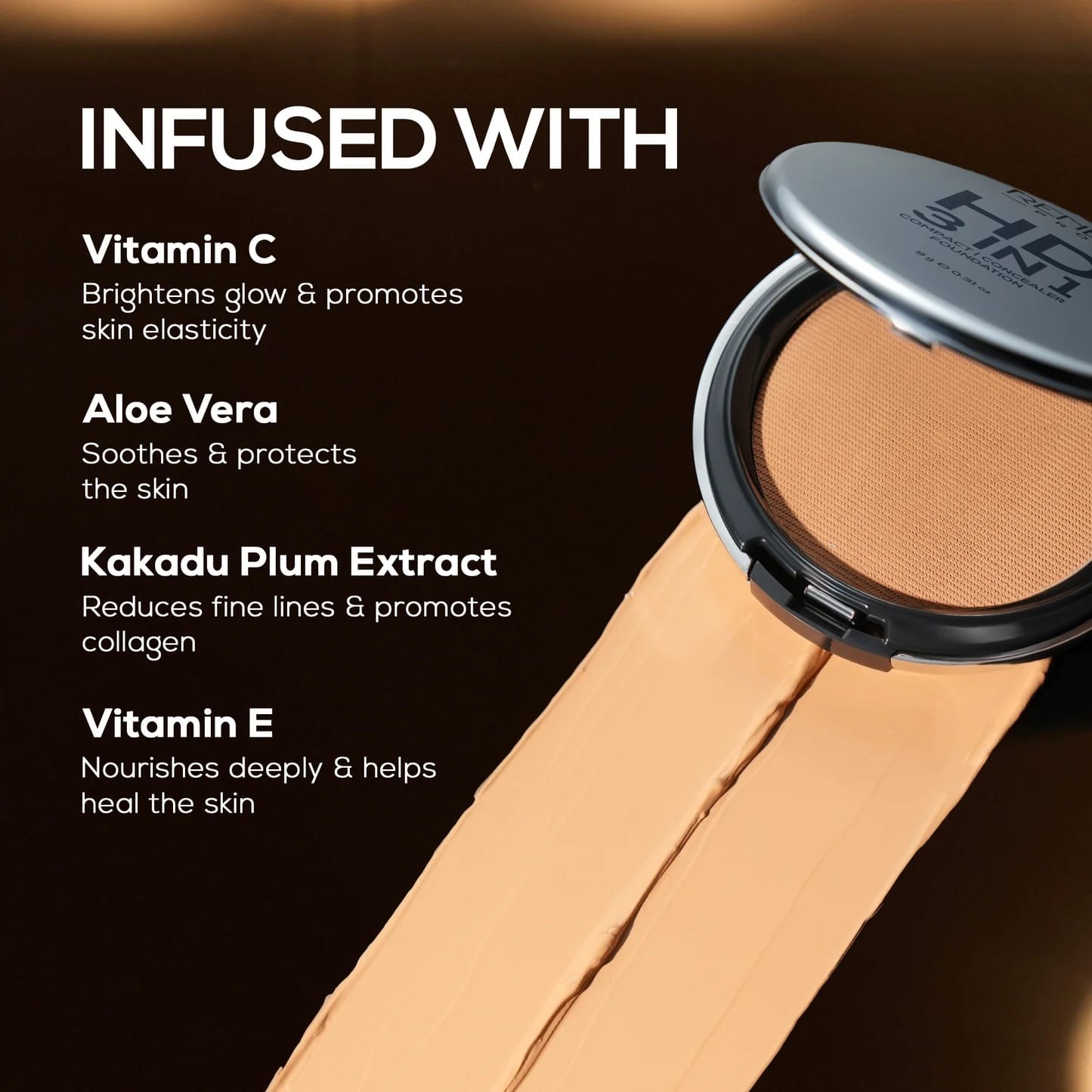 Renee - HD 3 In 1 Compact Concealer Foundation (9g)
