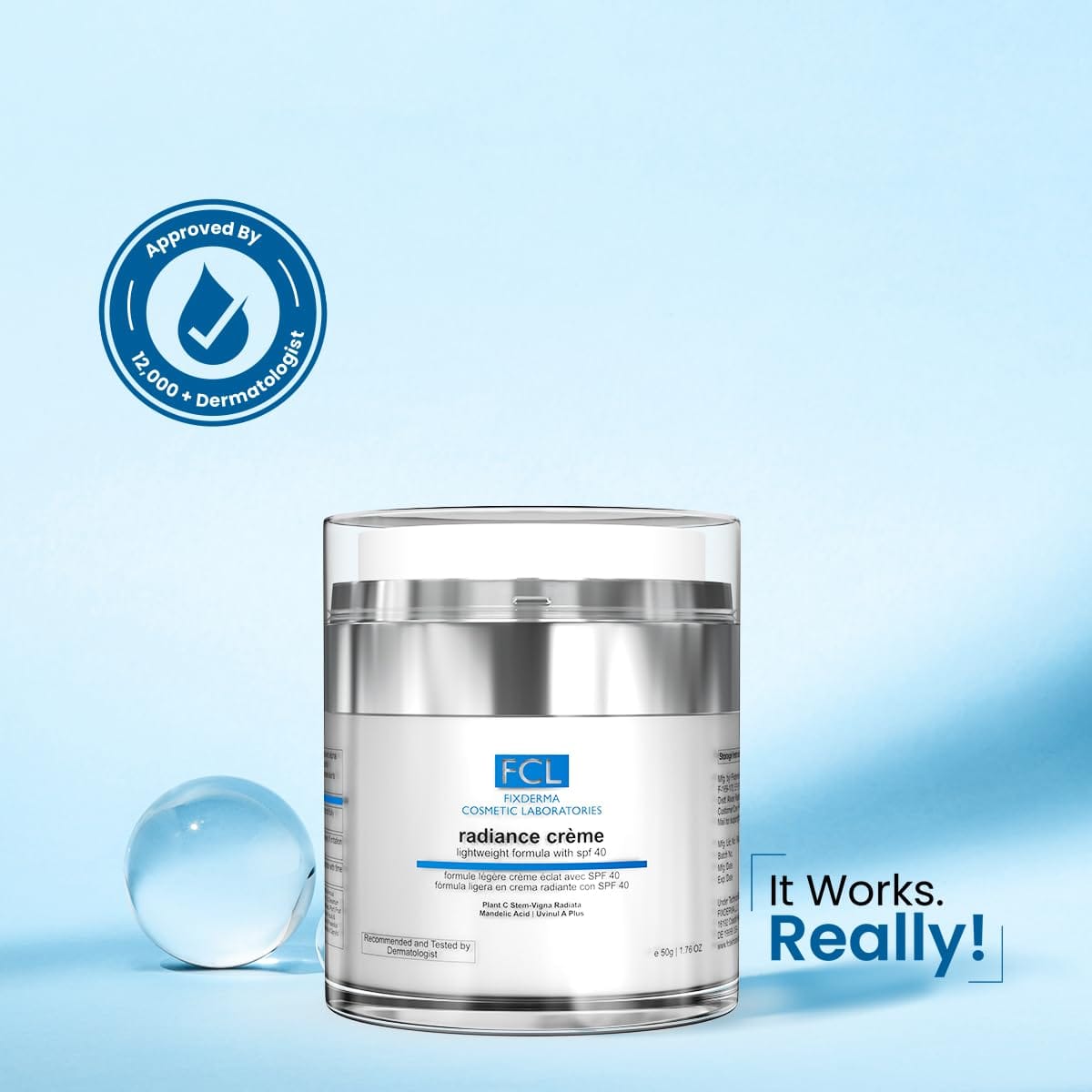 Fix Derma - Radiance Creme Light Weight Formula With Spf 40 (50g)