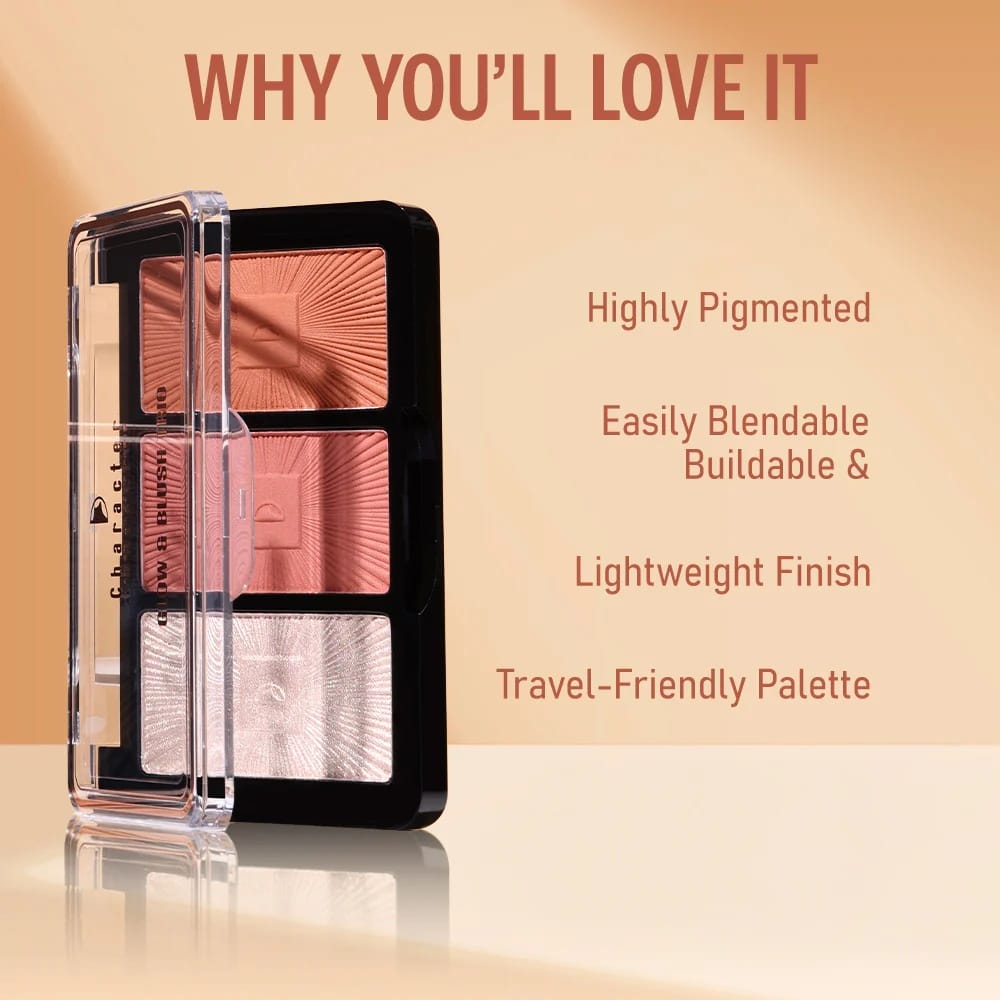 Character Cosmetics - Glow & Blush Trio (13.5g)