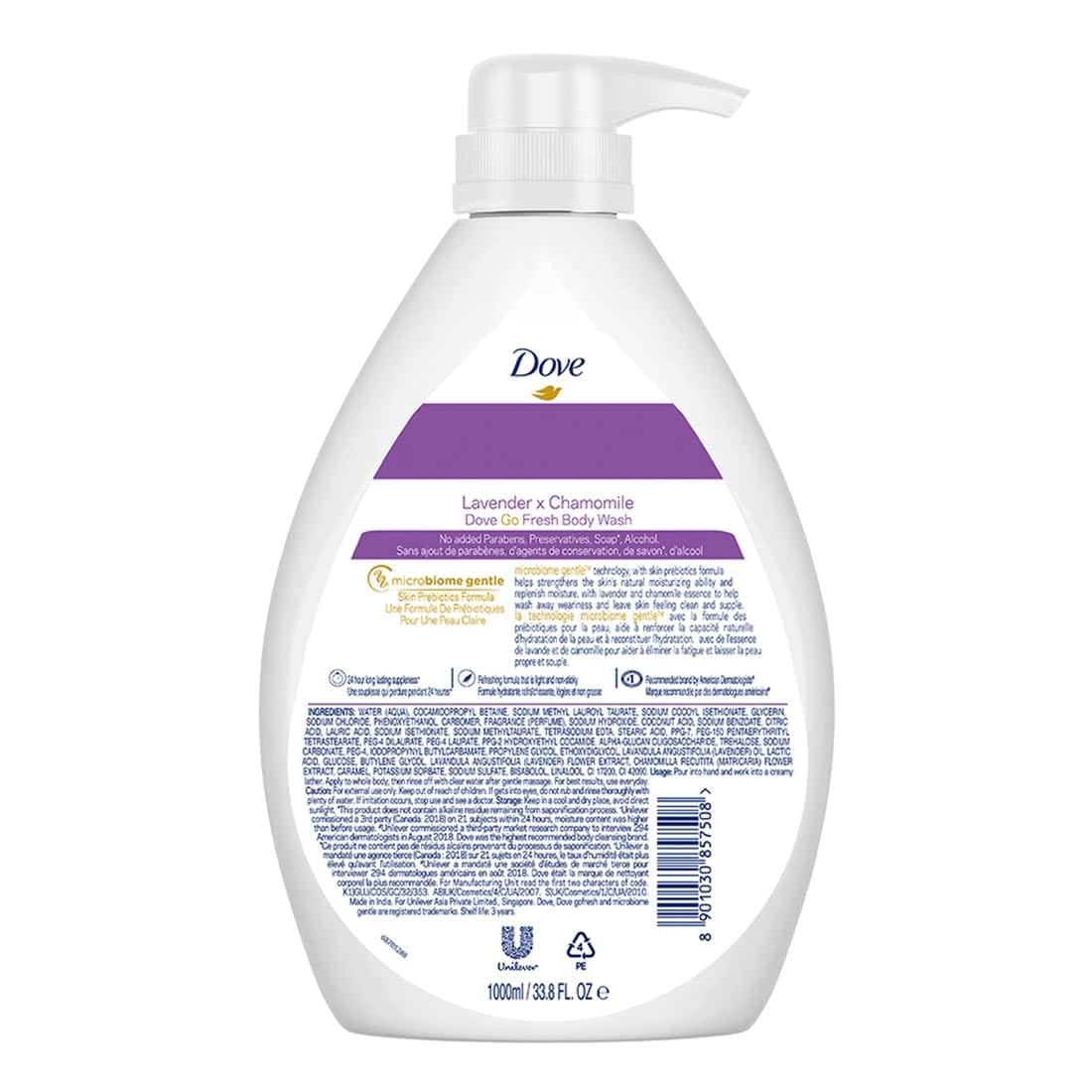 Dove - Relaxing Refreshing Body Wash Lavender X Chamomile (1L)