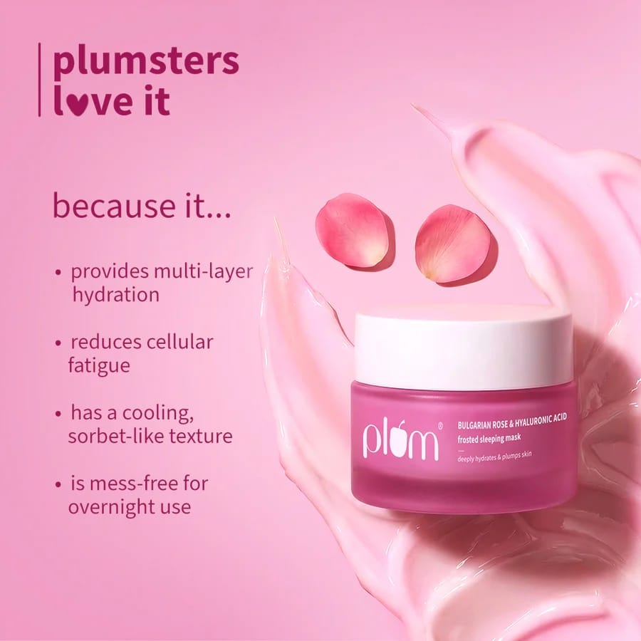 Plum - Bulgarian Rose & Hyaluronic Acid Frosted Sleeping Mask (50g)