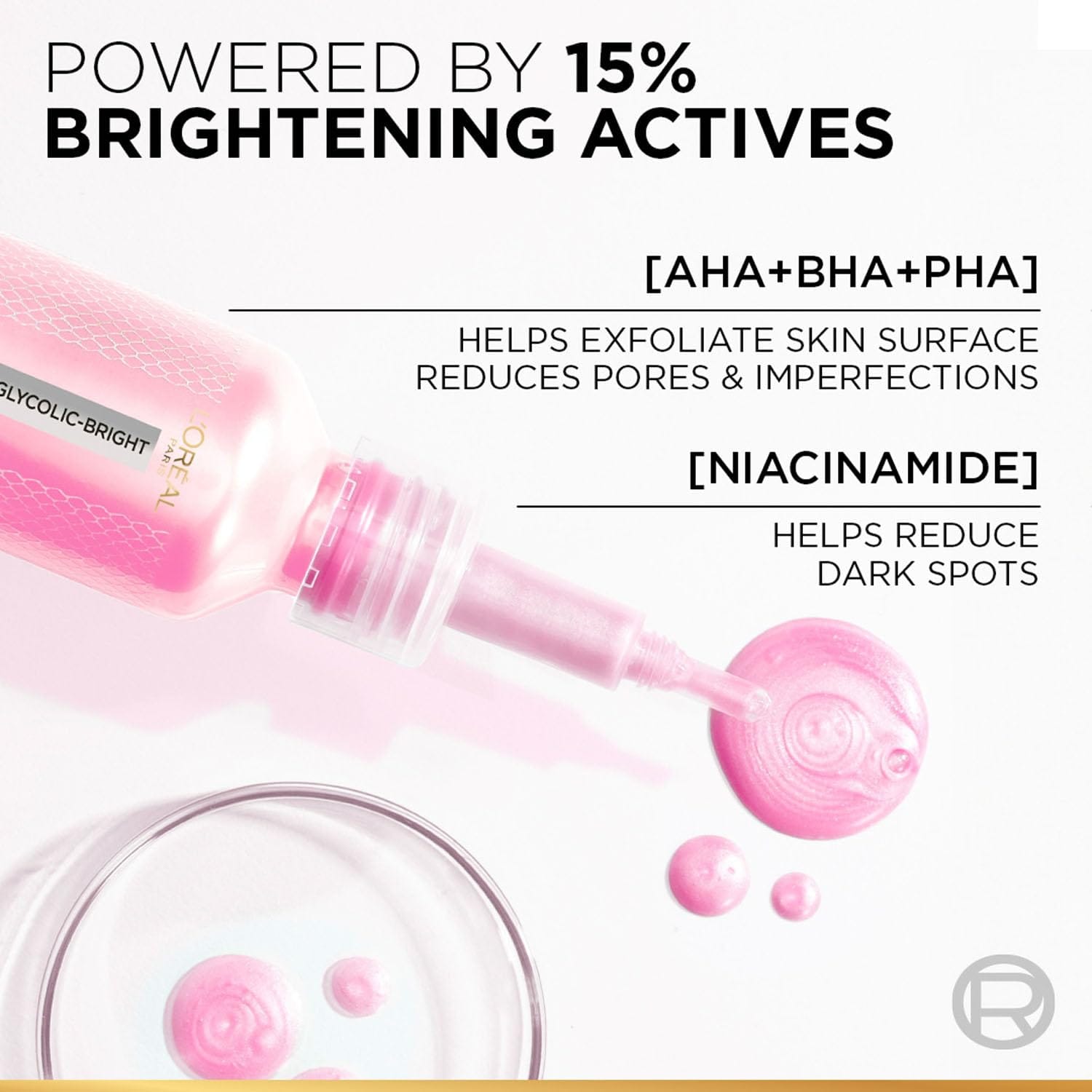 Loreal Paris - Glycolic Bright Anti - Dark Spot Exfoliant Peel (25ML)