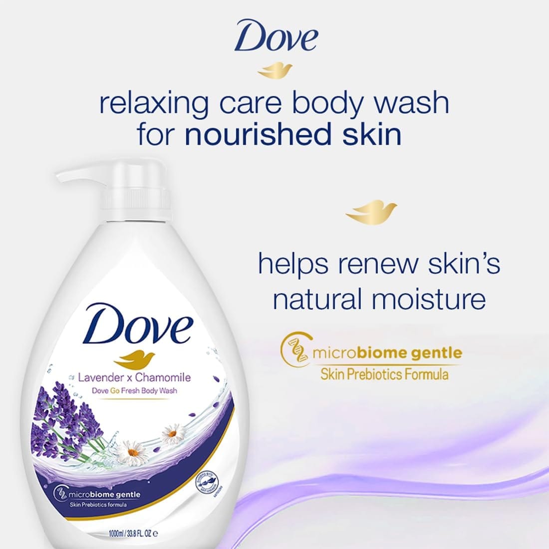 Dove - Relaxing Refreshing Body Wash Lavender X Chamomile (1L)