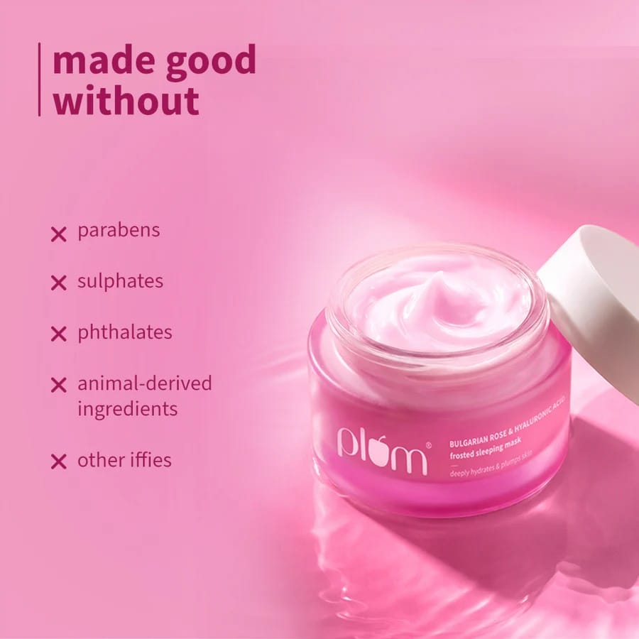 Plum - Bulgarian Rose & Hyaluronic Acid Frosted Sleeping Mask (50g)