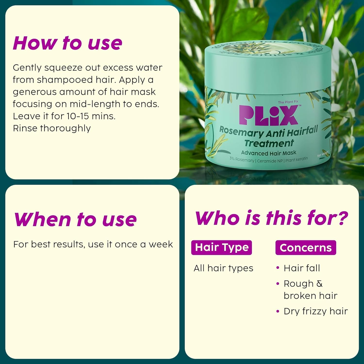 Plix - Rosemary Anti - Hairfall Regime Combo